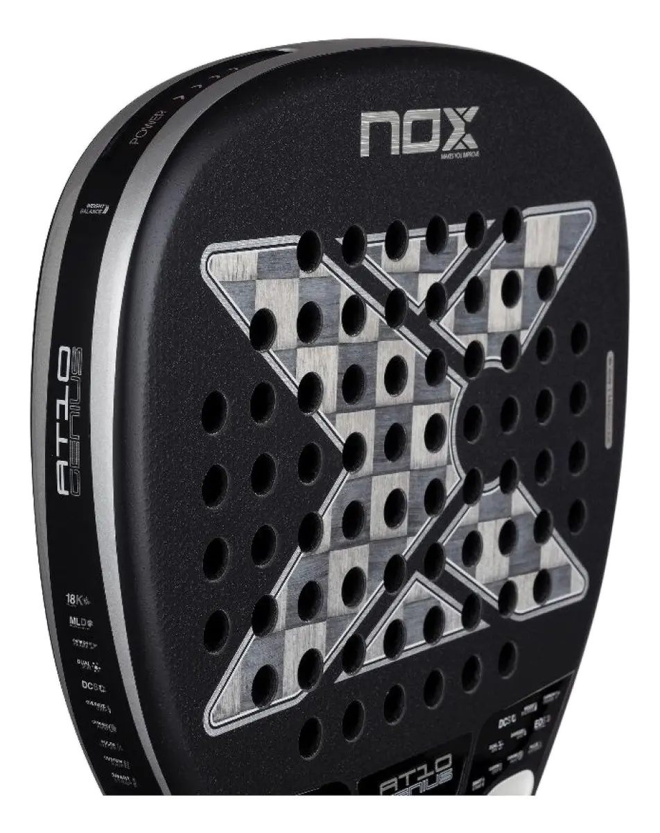Pala de pádel Nox AT10 Genius Attack 18K Alum 2026
